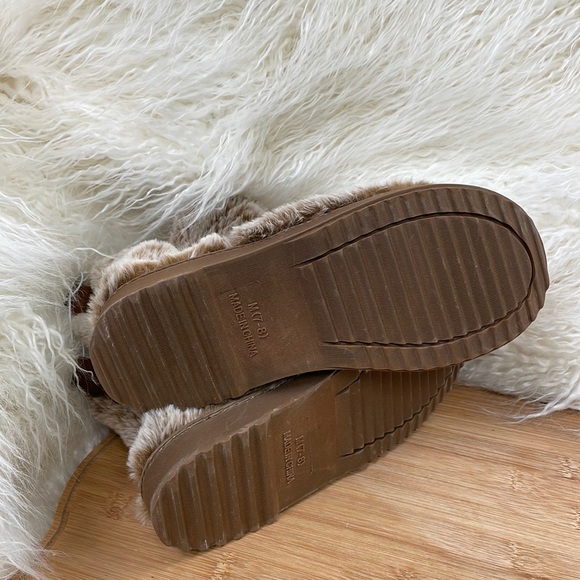 Sonoma // Ultra Plush Slouchy Rubber Sole Slippers Women Sz 7-8 Chestnut NWT - Picture 8 of 12